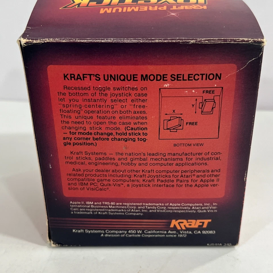 Vintage Kraft Premium Joystick PC 820-002 Rare NOS NEW box papers - Image 4 of 4