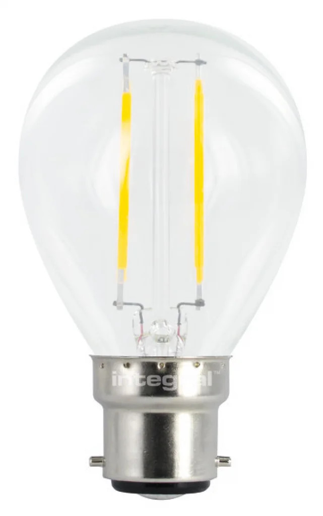 Clear 1.8w Filament LED Golf Ball Non Dimmable 2700K B22 250lm =25w Integral