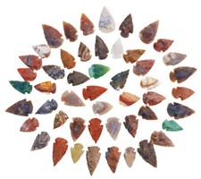 50 PC Lot Flint Arrowhead OH Collection Project Spear 50 Count (Pack of 1)