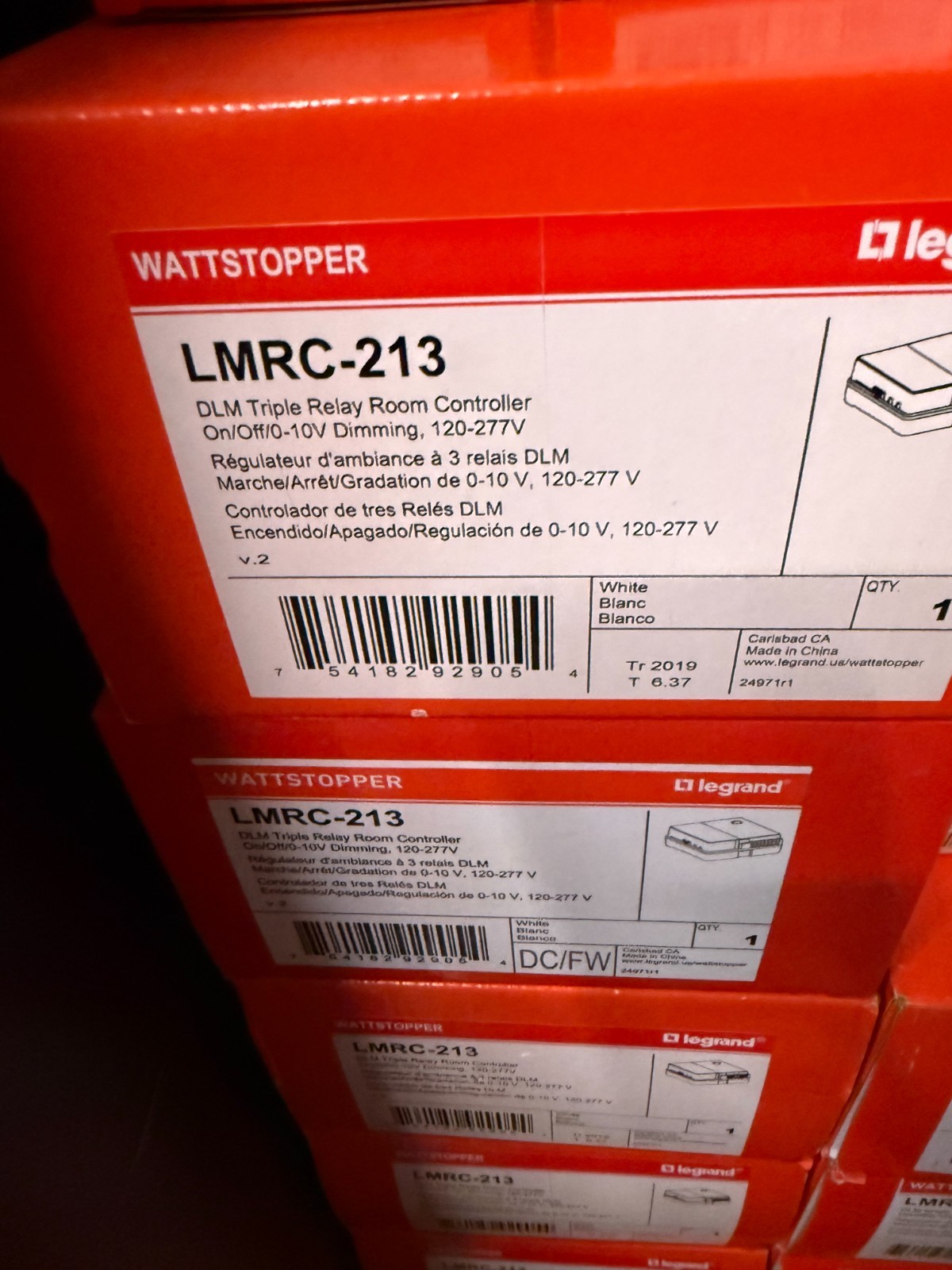WATTSTOPPER LMRC-213 DLM DIGITAL ROOM CONTROLLER 3 RELAY 0-10V DIMMING NEW