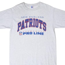 Vintage NFL New England Patriots 1995 Grey T-Shirt Large Made in USA