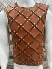 Halloween Leather Chest Armor Men Medieval Body Armor Viking Mercenary Knight
