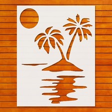 Reusable Palm Trees Boho Stencil Template for Wall Art DIY Crafts - StencilAir