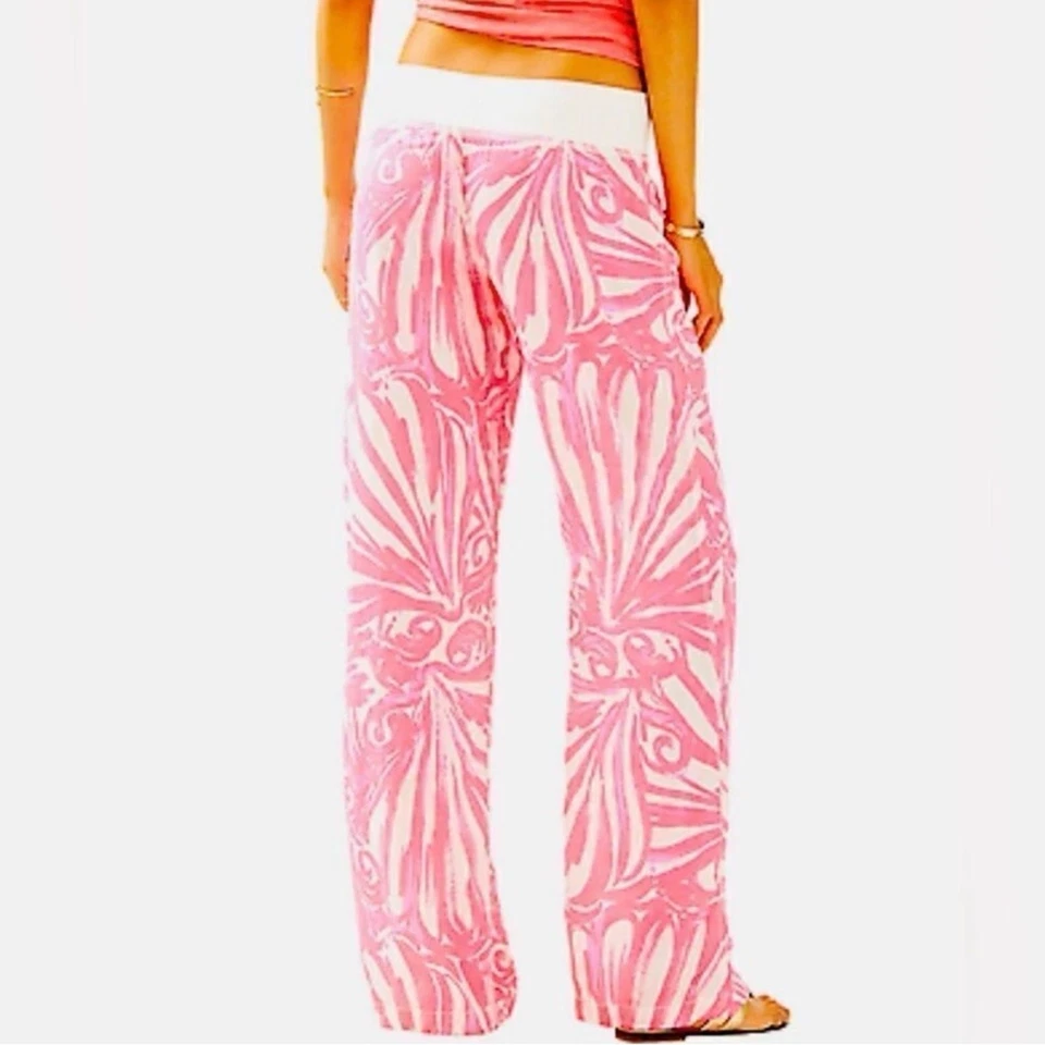 Pantalón de playa de lino Lilly Pulitzer en Sunrise Shimmy Shimmy talla grande Foto 2 de 4