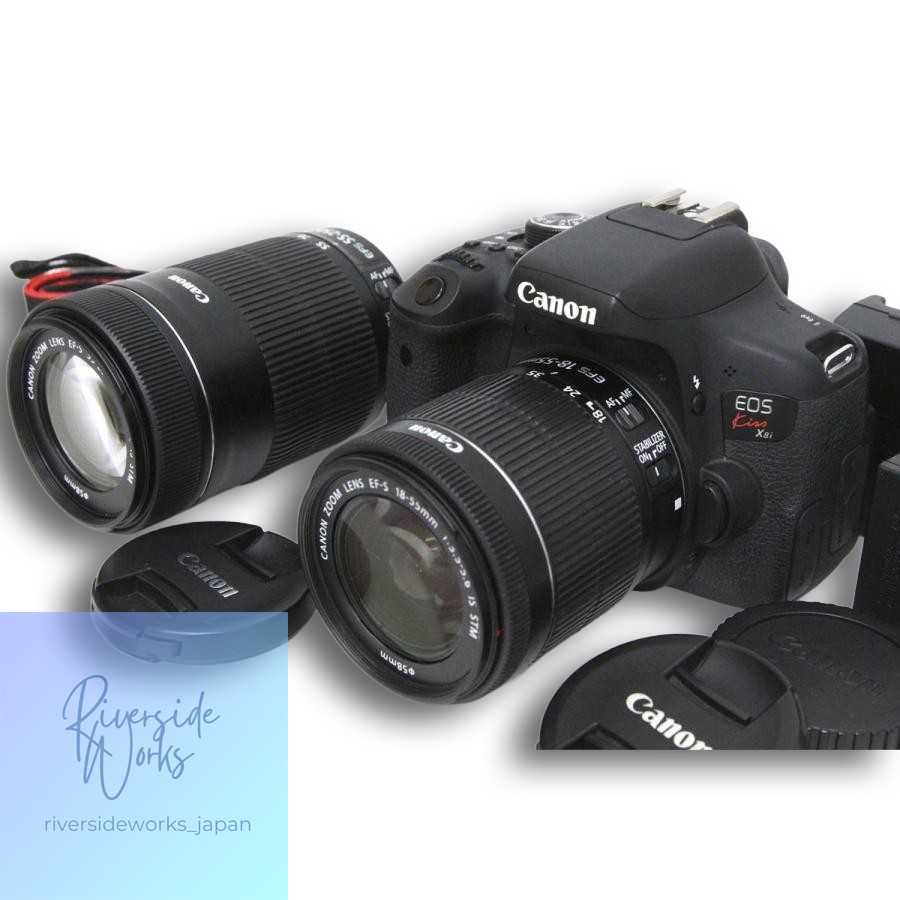 EOSKissX8i　DOUBLE ZOOMKIT　CANON Canon EOS Kiss X8i Double Zoom Kit Cleaned Sensor Fair Condition