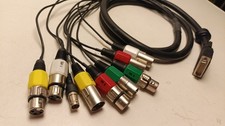Soundcard Breakout Cable, kabel bicz 26-biegunowy. SUB/D na 8x XLR, zegar słowny bnc