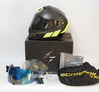Integralhelm M SCORPION EXO-R1 Carbon Corpus II schwarz matt gelb Pinlock