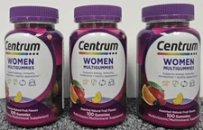 3X Centrum Women MULTIGUMMIES MULTIVITAMIN Asst Fruit 100Ct -300 Gummies 01/2026
