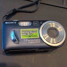 SONY Cyber-shot DSC-P12 5.0MP Compact Digital Camera, Navy Blue