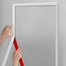 Hungbak 240"L x 1.6"W Peel and Stick Chair Rail Panel x 1.6"W, White