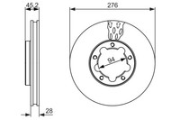 2X Bosch 0 986 479 136 Bremsscheibe FüR Nissan