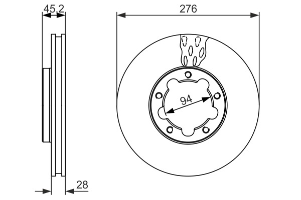 2X Bosch 0 986 479 136 Bremsscheibe FüR Nissan-image