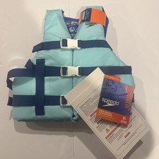 Speedo Junior Basic Life Vest - Blue: Youth Swimming Safety Jacket, 55-88 Pounds