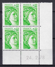 TIMBRE 1978 FRANCE COIN DATE N° 1977-N**. TB-VOIR SCAN R/V-