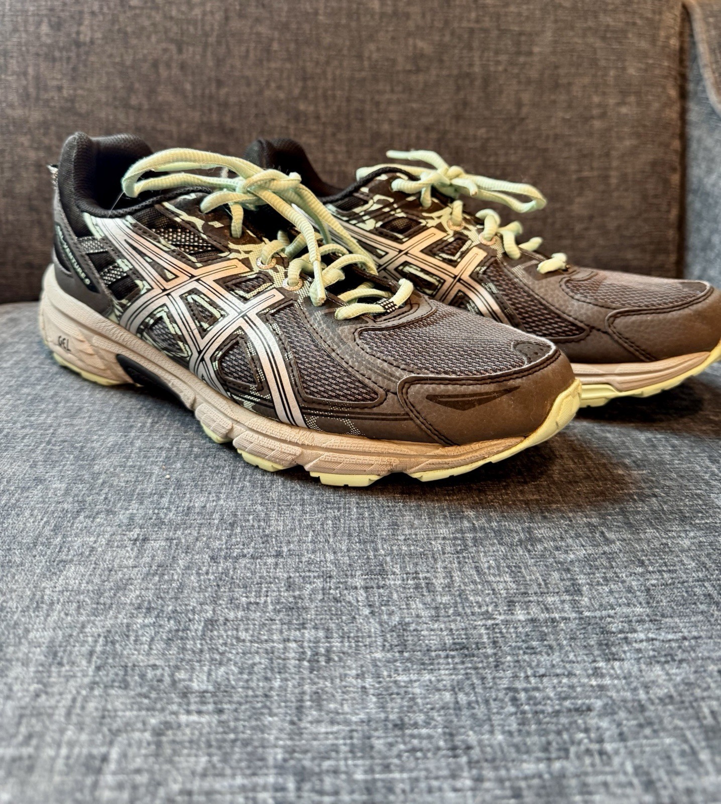 ASICS Women's Gel-Venture 6 Trail Running Shoes Gray/mint Size 11 Wide T7G7Q