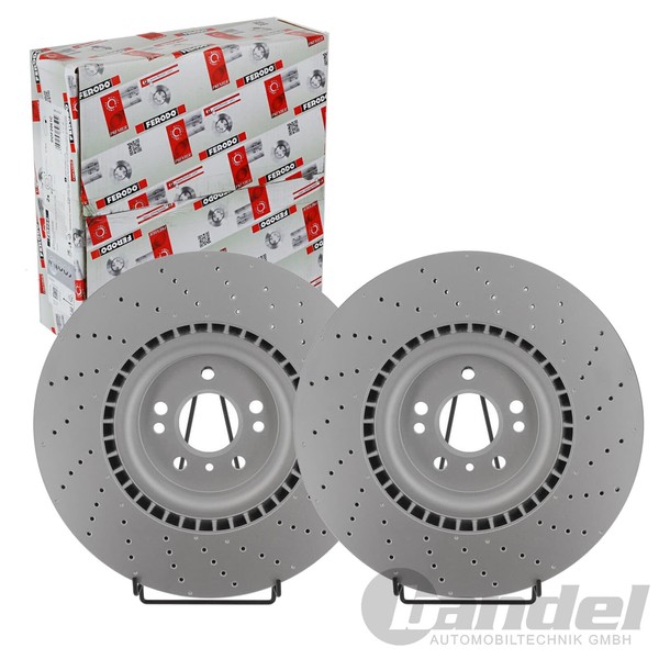 2X Ferodo 375Mm Gelochte Bremsscheiben Vorne Passend FüR Mercedes GL-KLASSE Gle-image