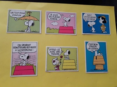 Set 6 Aufkleber La Vache qui rit Snoopy