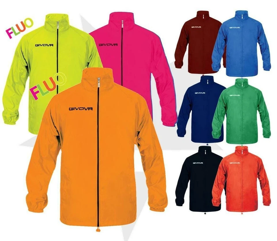 rain basico givova jacket training antivento giacca antipioggia