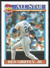 KEN GRIFFEY JR 1991 Topps #392 Seattle Mariners NM Early Career HOF Legend