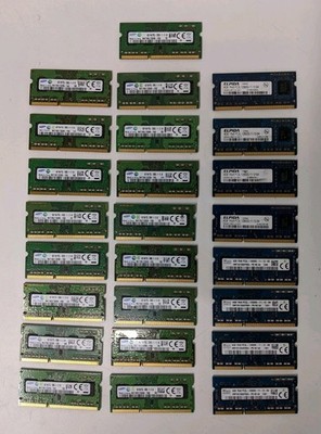 25x Samsung/ SKhynix/ ELPIDA 4GB 1Rx8 PC3L-12800S-11-12-B4 DDR3L Laptop RAM +MwSt