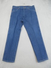 Wrangler 13MWZ Jeans Mens 36x30 Blue Denim Bootcut Regular Western Medium Wash