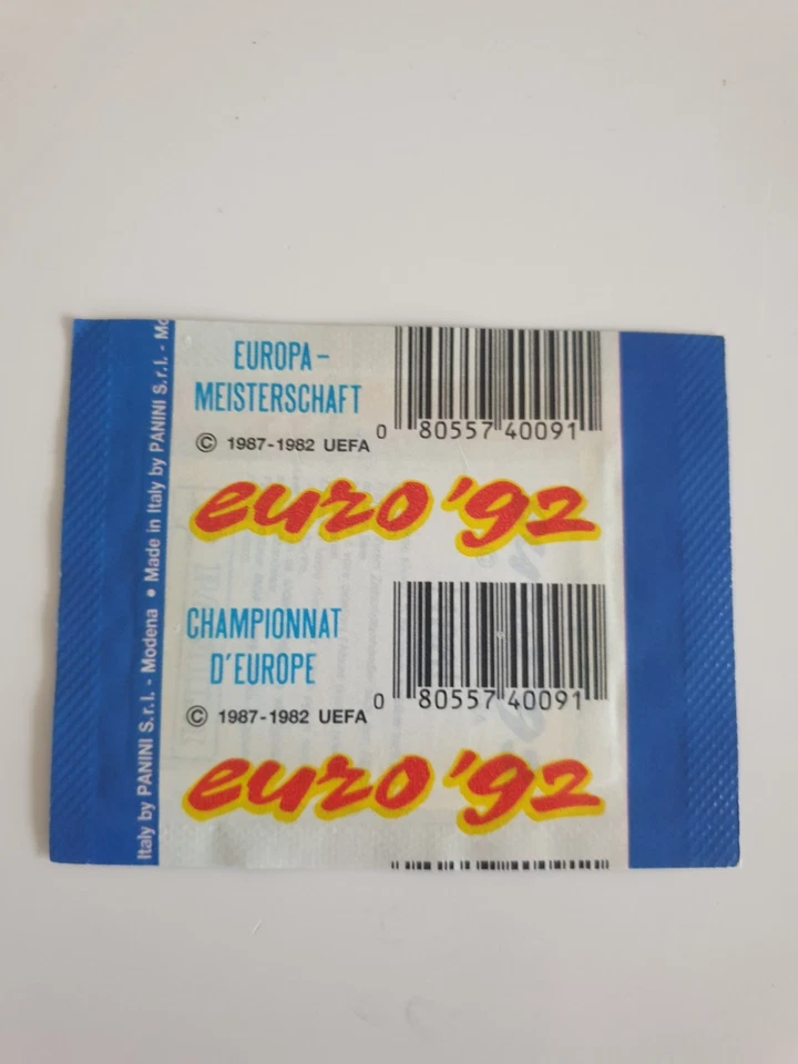 1992 Panini Euro 92 Sealed Sticker Pack Unopened Vintage Original Rare Packet - Image 2 of 2