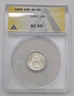 1885 Seated Liberty Dime ANACS AU55