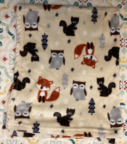 Coperta bambino Parent's Choice bosco volpe gufo scoiattolo stelle alberi - Foto 3 di 4