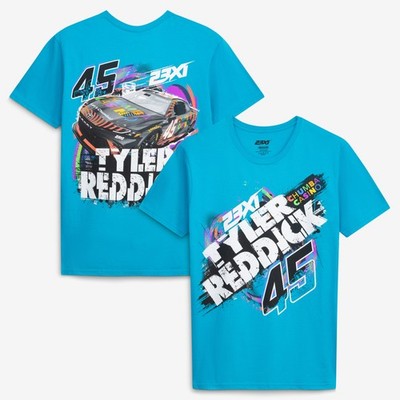 Men's 23XI Racing Teal Tyler Reddick #45 Chumba Tropical Car T