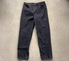 Vtg 90s Levi's 550 Jeans Relaxed Fit Black Grunge Biker Made In USA 34” X 31”