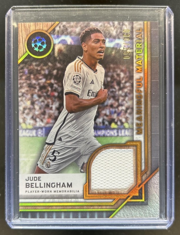 2023-24 Topps Museum Jude Bellingham Meaningful Single Citrine Jersey #/150