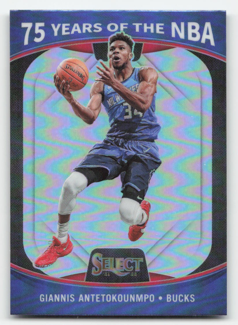 2021-22 Panini Select #51 Giannis Antetokounmpo 75 Years of the NBA