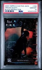 Travis Scott 2025 Topps Chrome X Cactus Jack True Black Refractor /10 PSA 10 100