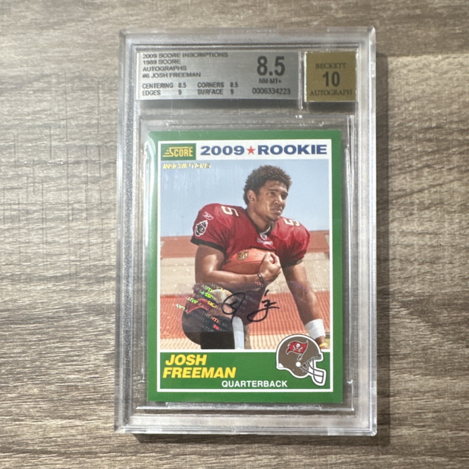 Josh Freeman Score Inscriptions 1989 Reprints #6 Autograph