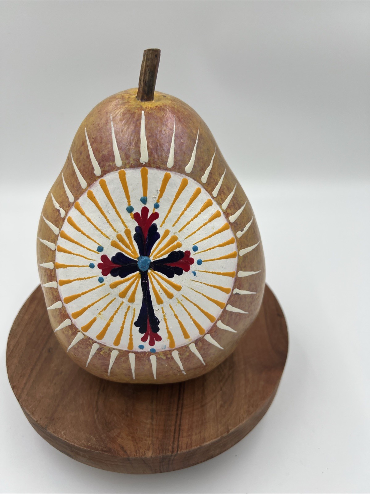 Hand painted Gourd With Cross