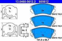 Neu - Ate 13.0460-5612.2 Bremsbelagsatz, Scheibenbremse FüR Chevrolet Opel Saab