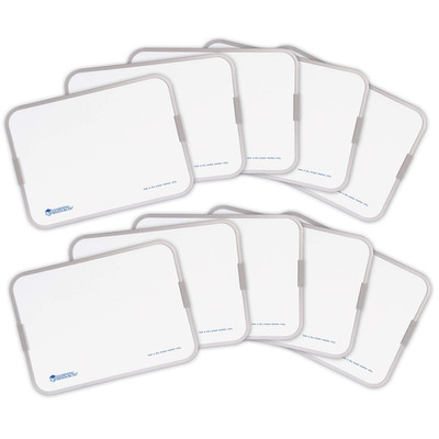 Learning Resources Magnetic Double Sided Dry Erase Boards Set Of 10 - White