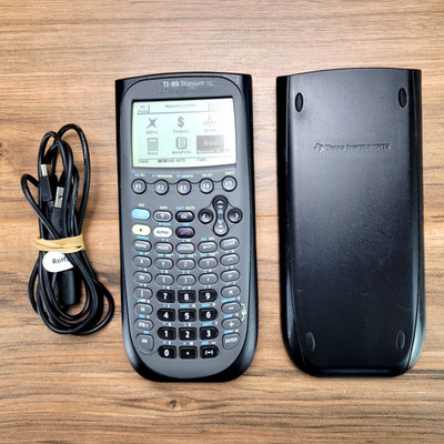 Texas Instruments TI-89 Titanium Graphing Calculator With Data Cable And Cover