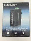 Trendnet TI-G50 5-Port Industrial Gigabit Network Switch w/Power Supply DIN-Rail