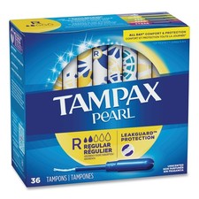 Tampax 71127BX Regular Pearl Tampons (36/BX) New