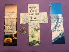 Bible Verse Bookmarks Lot of 3.