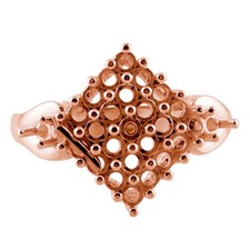 Semi Mount 2MM Round Shape Faceted Cut Ring Sterling Silver Jewelry