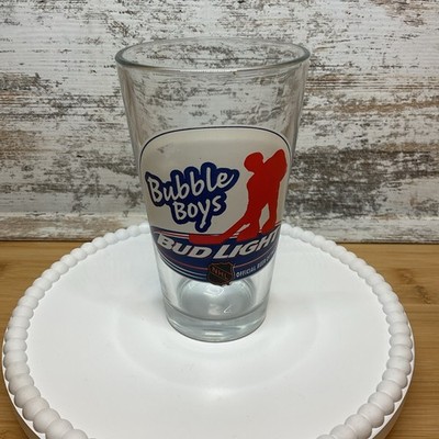Vintage Bud Light Pint Beer Libby Glass Bubble Boys NHL Collector Glass 6''