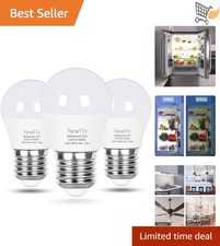 LED Refrigerator Bulb 5W Daylight White E26 3 Pack Energy Efficient Cool Light