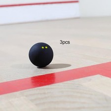3Pcs Double Yellow Dot Squash Balls 39mm Play Equipment Men Women Training Balls