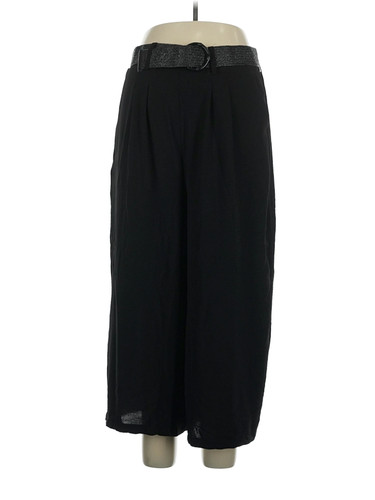 Dictionary Women Black Casual Pants XL