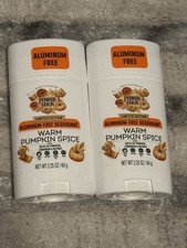 Power Stick Aluminum Free Deodorant Warm Pumpkin Spice 2.25oz Each 2 sticks New