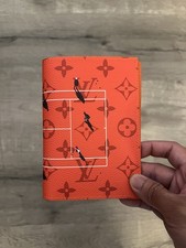 LV Louis Vuitton Brick Red Tennis Passport Cover