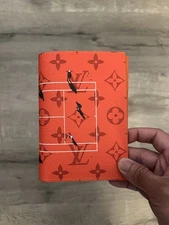 LV Louis Vuitton Brick Red Tennis Passport Cover