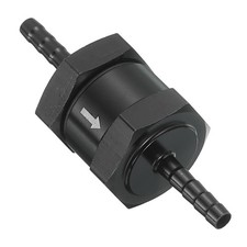 4mm 3/16" Fuel Check Valve Non-Return One Way Hose Check Aluminum Alloy Black